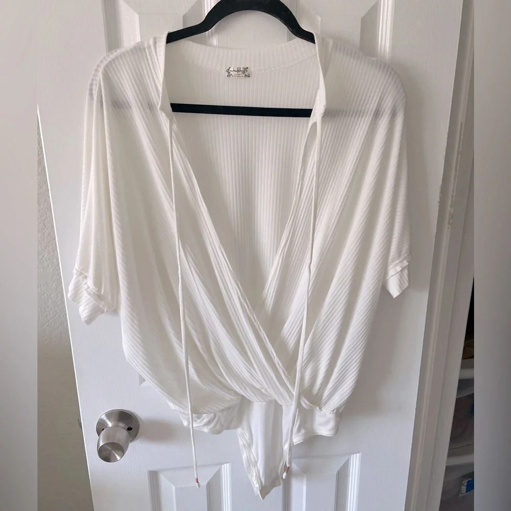 Free People White Bodysuit shirt